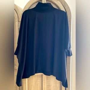 BABATON mock neck blouse with angel sleeves. Worn once